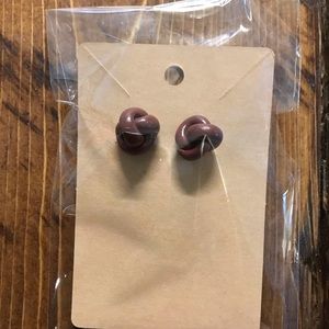Clay knot earrings